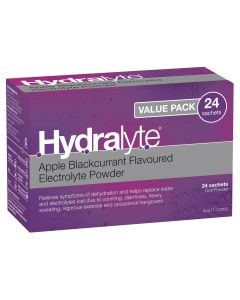 Hydralyte Electrolyte Powder Apple Blackcurrant 24 Pack