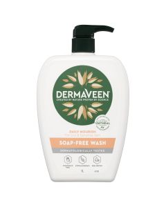 DermaVeen Daily Nourish Soap-Free Wash for Dry & Sensitive Skin 1L