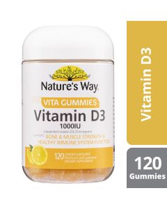 Nature's Way Adults Vitamin D3 1000IU 120 Vita Gummies