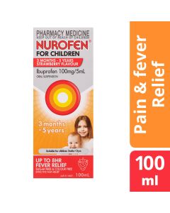 Nurofen For Children 3 Months To 5 Years Strawberry 100ml