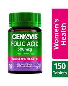 Cenovis Folic Acid 500mcg 150 Tablets 