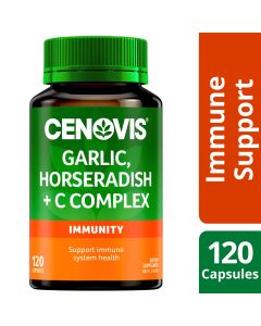 Cenovis Garlic, Horseradish + C Complex 120 Capsules