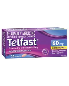 Telfast 60mg 20 Tablets