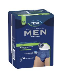 Tena Men Pant Active Fit Plus Navy Large 8 Pack