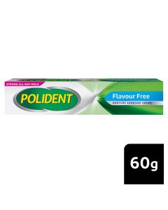 Polident Denture Adhesive Cream Flavour Free 60g