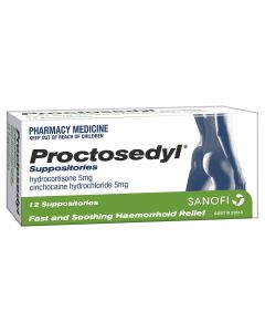 Proctosedyl Suppository 5mg 12 Pack