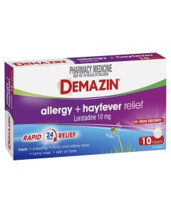 Demazin Allergy + Hayfever Relief 10 Tablets