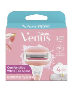 Gillette Venus Comfort Glide White Tea Blade Refills 4 Pack