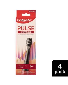 Colgate Pulse Whitening Electric Toothbrush Replacement Brush Head Refills, 4 Pack