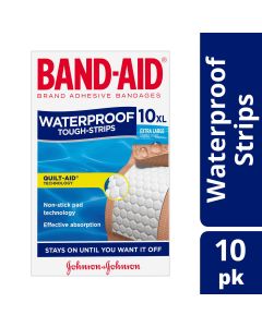 Band-Aid Waterproof Tough Strips Extra Large 10 Pack