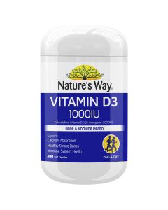 Nature's Way Vitamin D3 1000IU 300 Soft Capsules