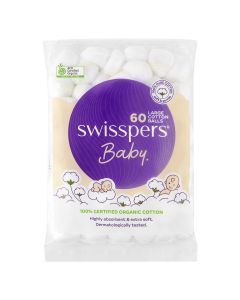 Swisspers Baby Organic Cotton Large Balls 60 Pack