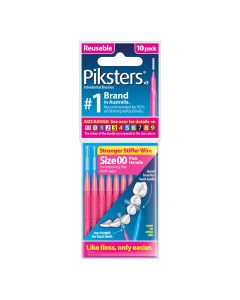 Piksters Interdental Brush Size 00 Pink 10 Pack 