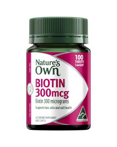 Nature's Own Biotin 300mcg 100 Tablets