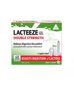 Lacteeze Double Strength 40 Chewable Caplets