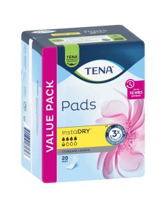 Tena Pads InstaDRY Standard Length 20 Pads