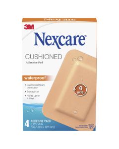 Nexcare Cushioned Adhesive Pad Waterproof 4 Pack