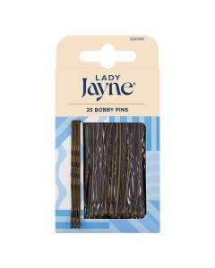 Lady Jayne Large Bobby Pins Brown 25 Pack