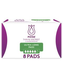 Poise Thin & Discreet Ultra Long Pads 8 Pack