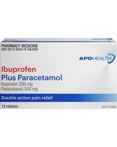 ApoHealth Ibuprofen Plus Paracetamol 12 Tablets