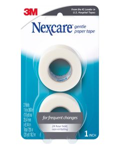 Nexcare Gentle Paper Tape 25mm x 9.1m 2 Pack