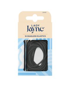 Lady Jayne Black Snagless Elastics 18 Pack