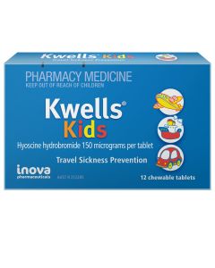 Kwells Kids Travel Sickness Prevention 12 Chewable Tablets