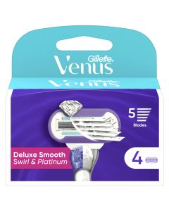 Gillette Venus Deluxe Smooth Swirl Blade Refills 4 Pack