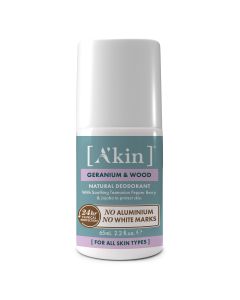 A'kin Geranium & Wood Roll On Deodorant 65ml