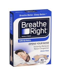 Breathe Right Nasal Strips Tan Regular 30 Strips