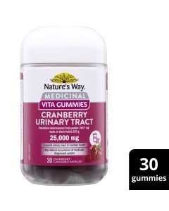 Nature's Way Medicinal Vita Gummies Cranberry Urinary Tract 25000mg 30 Gummies