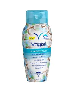 Vagisil Feminine Wash Scentsitive Scents Coconut Hibiscus 240ml