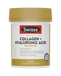 Swisse Beauty Collagen + Hyaluronic Acid Booster 80 Tablets