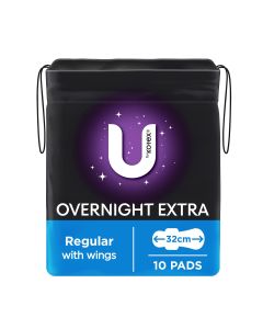 U By Kotex Overnight Extra Maxi Pads 10 Pack