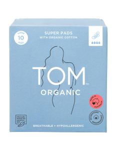 Tom Organic Ultra Thin Pads Super 10 Pack