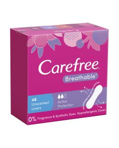 Carefree Breathable Liners Unscented 48 Pack