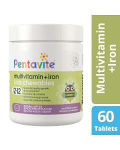 Pentavite Multivitamin + Iron Kids Chewables 60 Chewable Tablets 