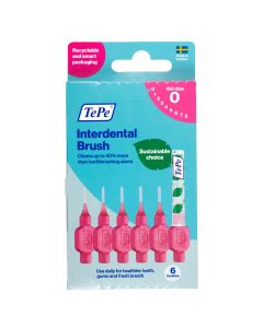 TePe Interdental Brush Size 0 Pink 0.4mm 6 Pack