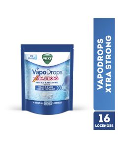 Vicks VapoDrops Xtra Strong - 16 Menthol Blast Lozenges