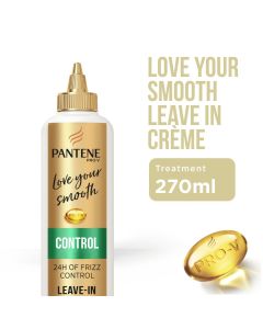 Pantene Pro-V Frizz Control Leave in Hair Cream: Smoothing Cream for Frizzy Hair 270 ml