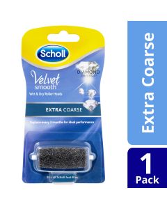 Scholl Velvet Smooth Wet & Dry Roller Heads Extra Coarse