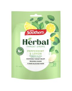 Soothers Herbal Peppermint & Lemon Lozenges 20