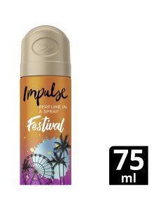 Impulse Body Spray Aerosol Deodorant Festival Summer Edition 75mL