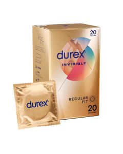 Durex Invisible Condoms Regular Fit, Pack of 20