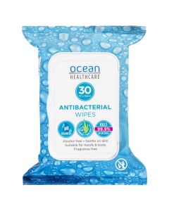 Ocean Anti-Bacterial Wipes 30Pk