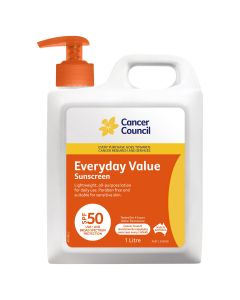 Cancer Council Everyday Value Sunscreen SPF50 1L