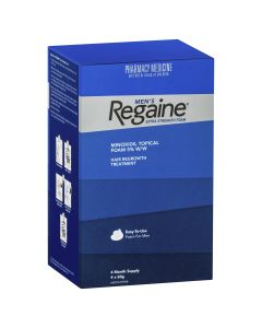 Regaine Men's Extra Strength Minoxidil Foam Hair Regrowth Treatment 4 x 60g