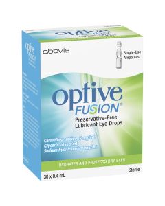 Optive Fusion Preservative-Free Lubricant Eye Drops 30 x 0.4mL