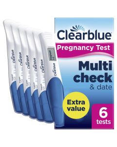 Clearblue Pregnancy Test Ultra Early Multi-Check & Date Combo Pack, 6 Tests (1 Digital, 5 Visual)