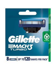 Gillette Mach3 Turbo Replacement Cartridges 8 Count